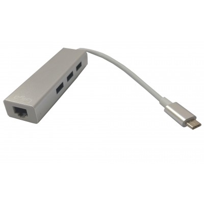 USB C TO GIGA LAN & USB 3.0 3 PORT HUB