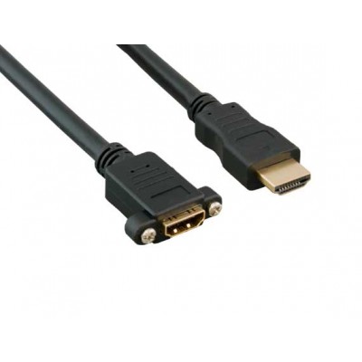 HDMI MALE TO FEMALE CABLE 10 INCH PANEL MOUNT V2