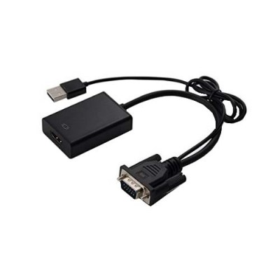 VGA MALE TO HDMI FEMALE ADAPTER WITH SOUND SUPPORT UP TO 20 MTRS